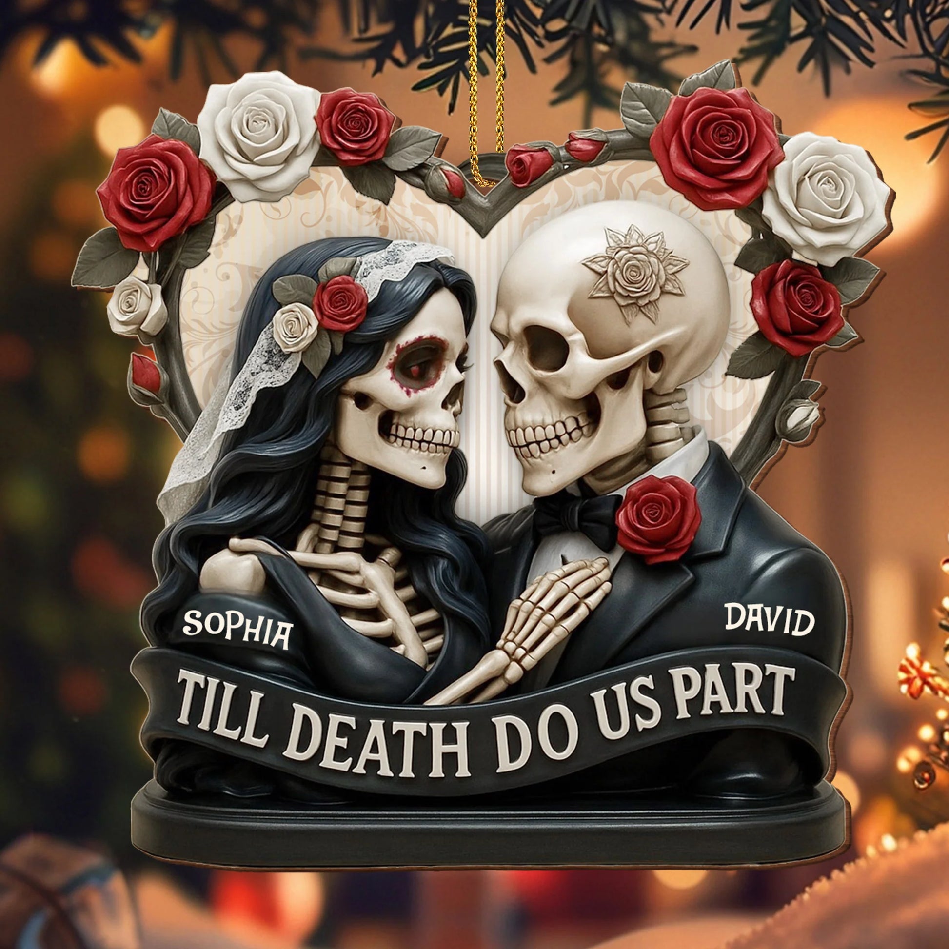 Till Death Do Us Part Ornament personalization view for Couples