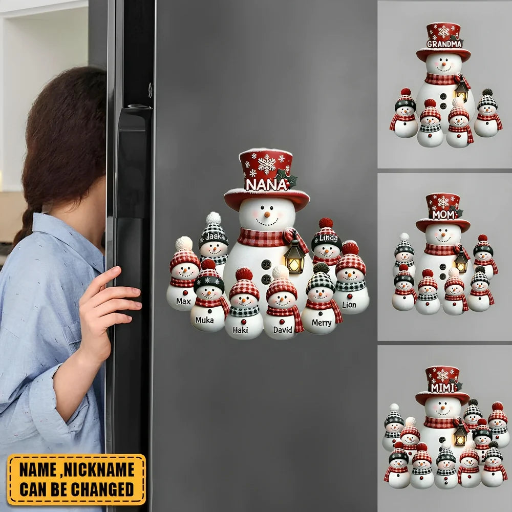 Personalized Christmas Gnomes Decal Sticker for Grandparents - Custom Grandkids Names Gift