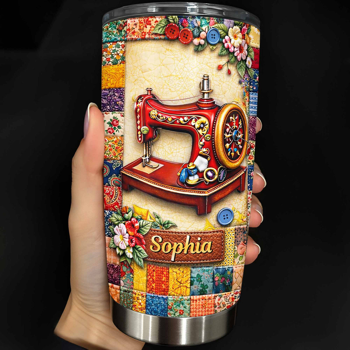 I Don’t Hoard Fabric Quilting Tumbler - Personalized Sewing Gift for Quilters