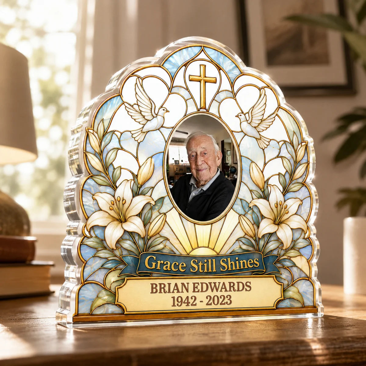 Grace Still Shines Memorial Personalized Acrylic Plaque - Custom Family Bereavement Remembrance Gift
