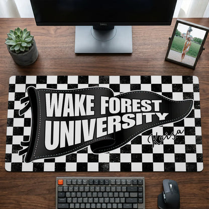 Custom College Pennant Desk Mat personalization view for Daughter/Granddaughter