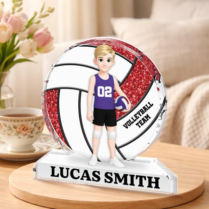 Custom Volleyball Acrylic Plaque - Personalized Volleyball Player Gift