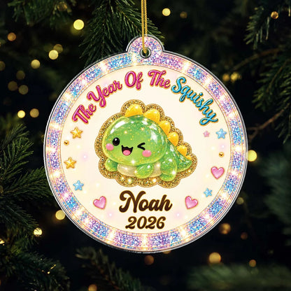 The Year of the Squishy Personalized Acrylic Ornament for Kids - Custom Christmas Keepsake Gift