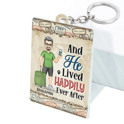 Custom Travel Acrylic Keychain personalization view for Yourself