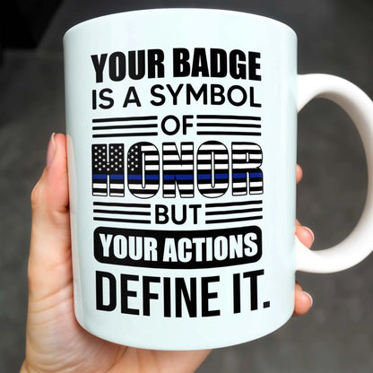 Custom Police Officer Mug personalization view for Son/Grandson