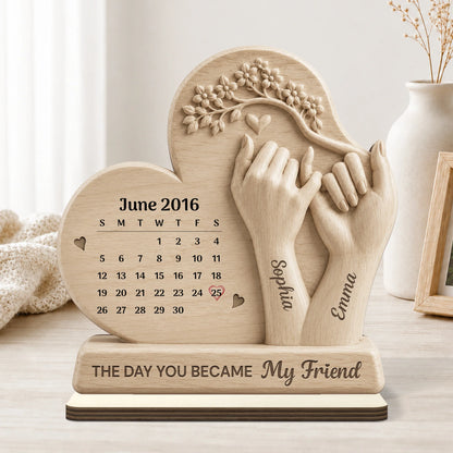 Custom Best Friend Calendar Plaque personalization view for Best Friends