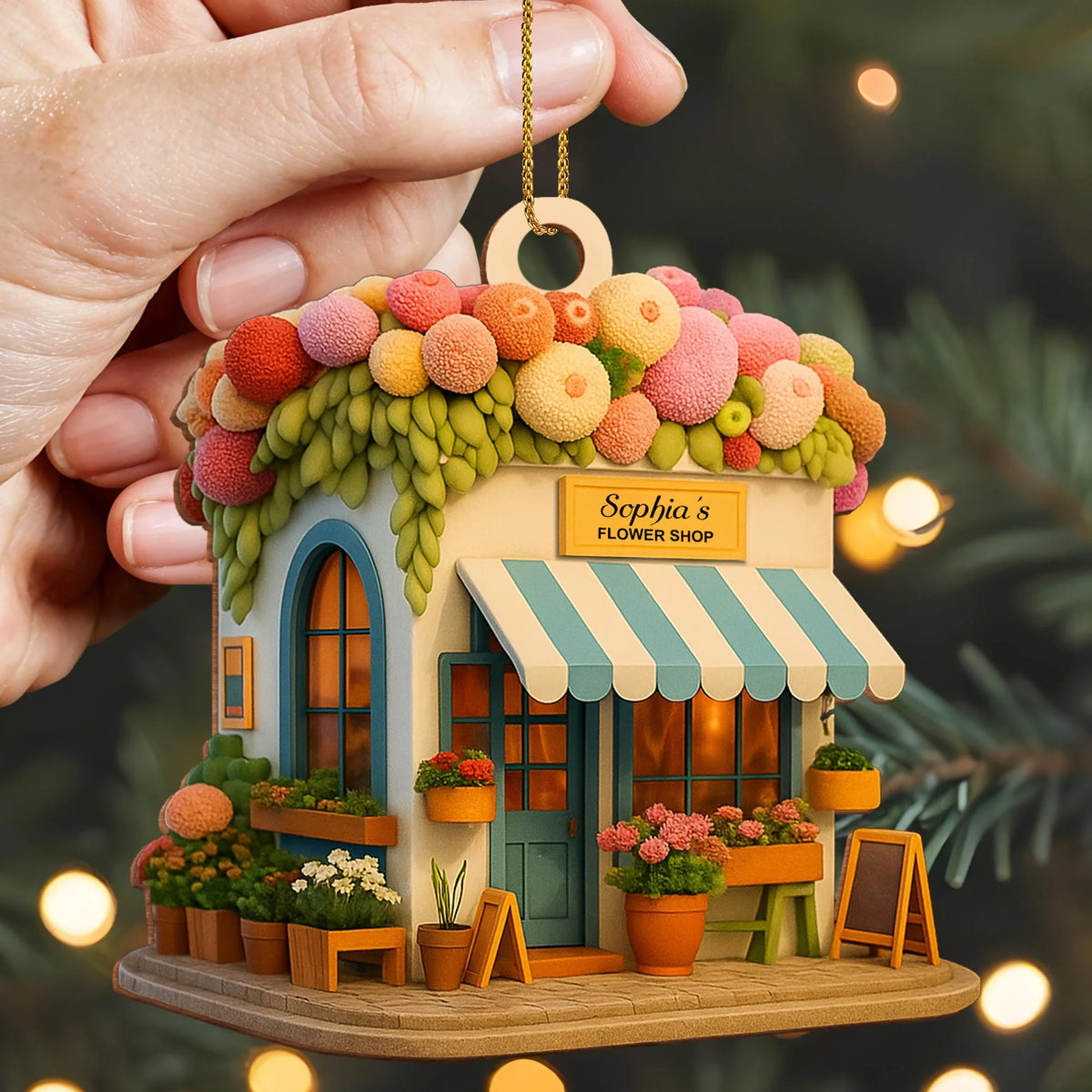 Charming Local Flower Shop Ornament