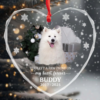 You Left A Paw Print On My Heart Forever, Dog And Snowflakes