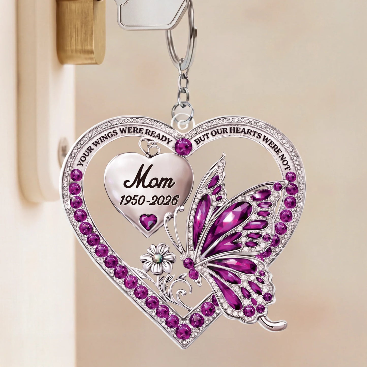 Personalized Memorial Keychain personalization view for Mom