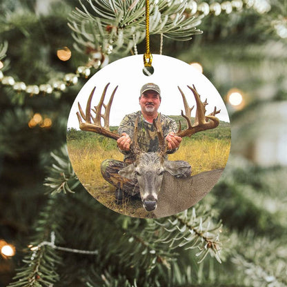 PRINTS10 Custom Photo Your Deer Hunt Ceramic Ornament TH10 892169 3 inch