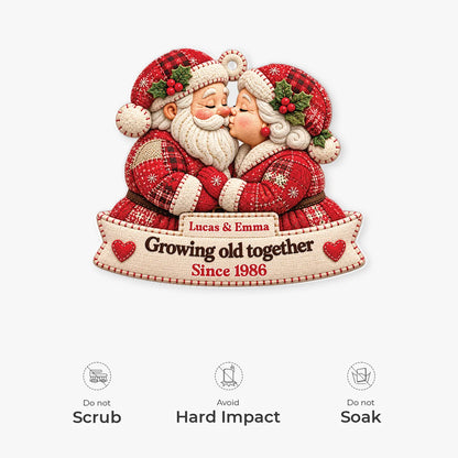 Growing Old Together Personalized Acrylic Ornament - Custom Christmas Keepsake Gift for Couples