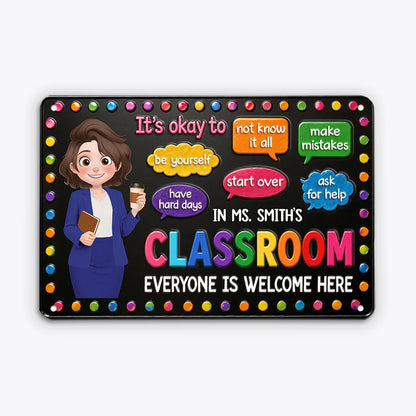 Personalized Teacher Classroom Sign for Teacher with personalized design details for meaningful gifting