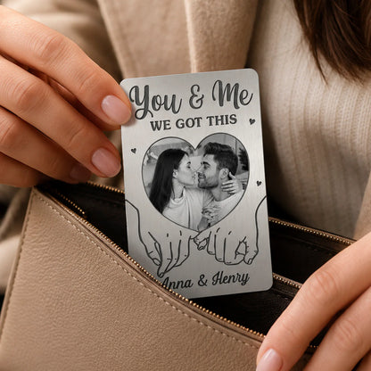 Custom Photo Wallet Card Insert personalization view for Husband