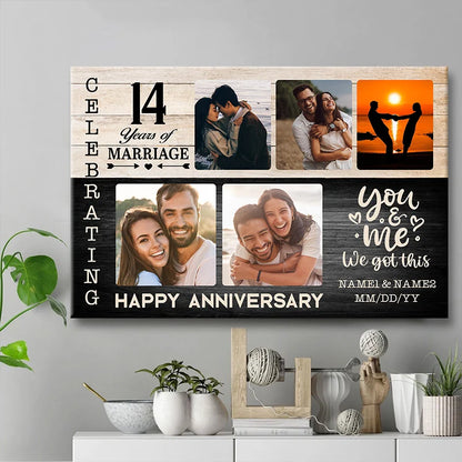 You & Me We Got This Custom Photo Canvas / Poster - Personalized Wedding Anniversary Gift for Couple