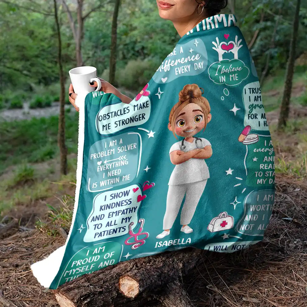 Blanket gift-ready design for Nurse