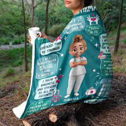 Blanket gift-ready design for Nurse
