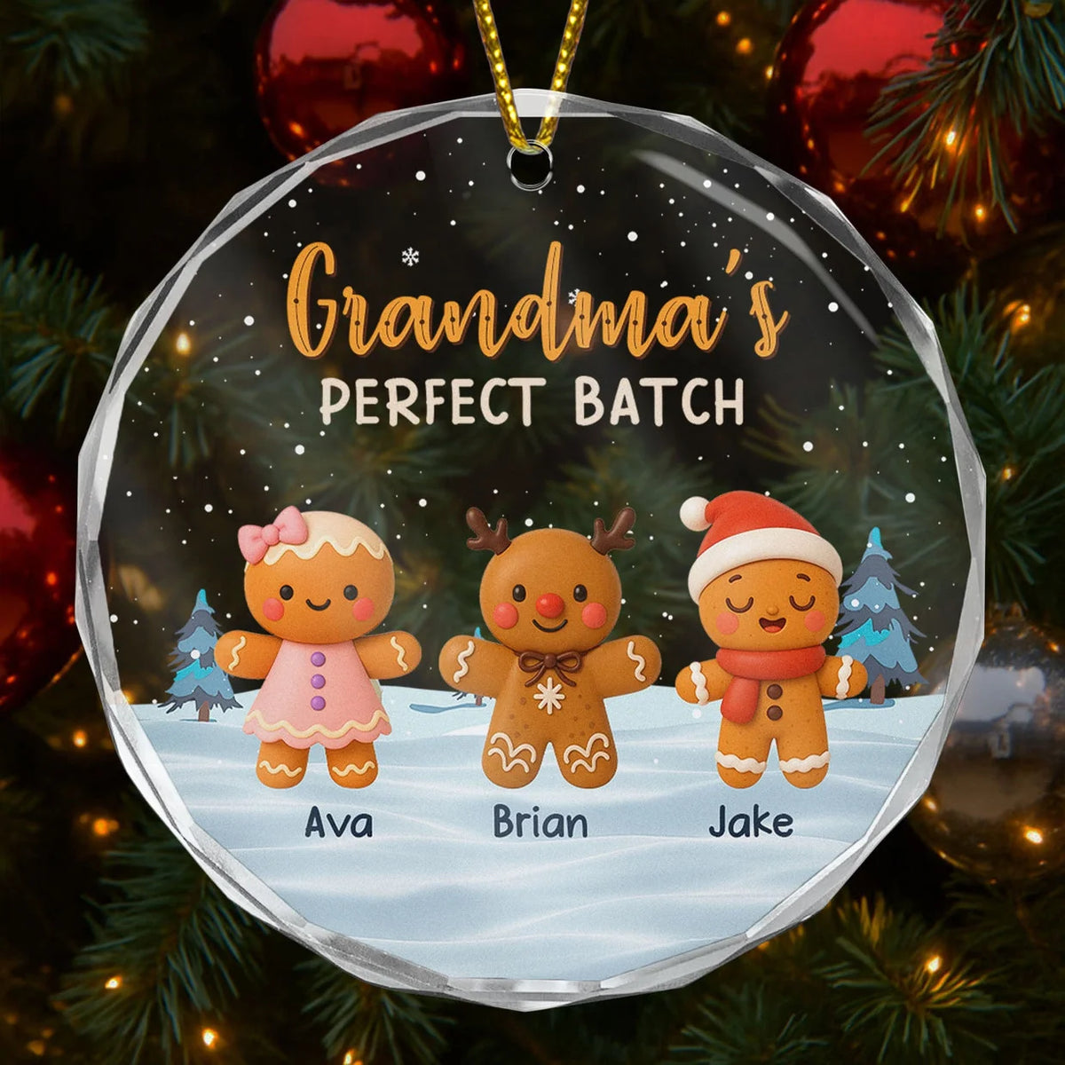Grandma's Perfect Batch Personalized Glass Ornament for Nana - Custom Christmas Keepsake