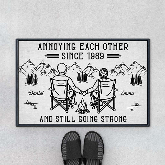 Annoying Each Other Personalized Doormat for Couples - Custom Anniversary Gift Mat