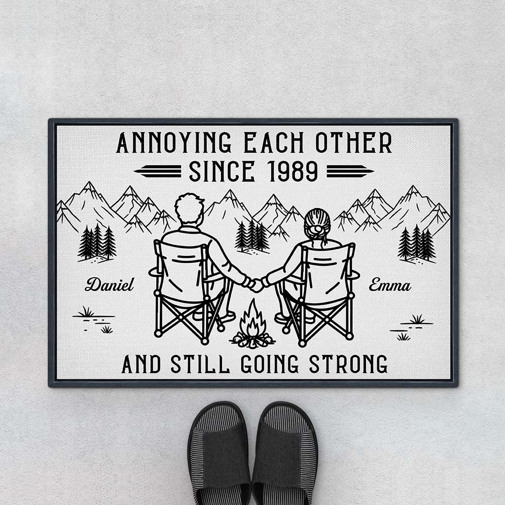 Annoying Each Other Personalized Doormat for Couples - Custom Anniversary Gift Mat
