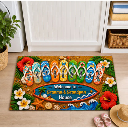 Personalized Grandparents Doormat personalization view for Grandma