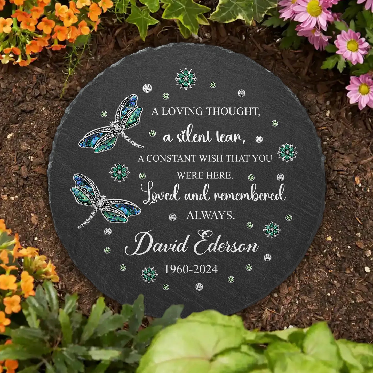 Loved And Remembered Always - Personalized Memorial Stone