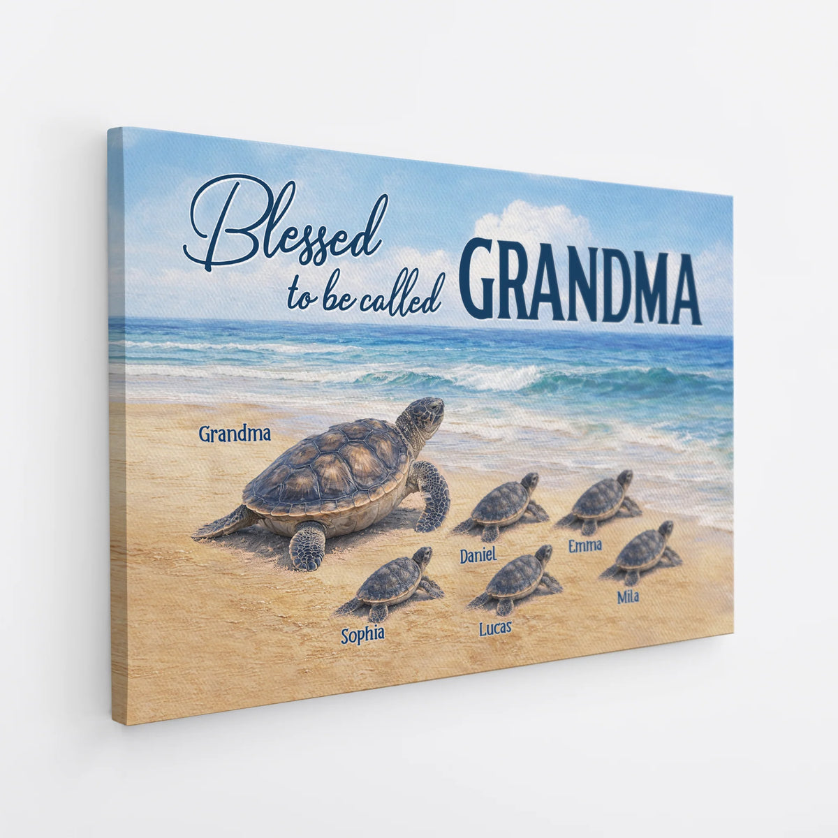 Blessed to Be Called Grandma Grandpa - Personalized Canvas / Poster Wall Art for Grandparents Gift