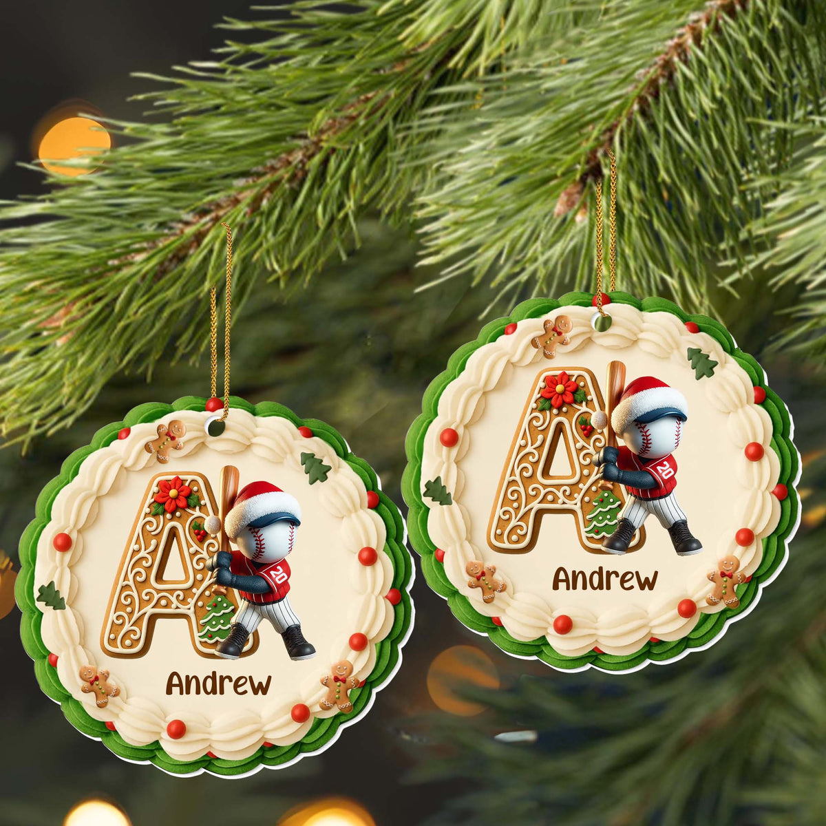 Joyful Celebration With Baseball Player And Gingerbread
