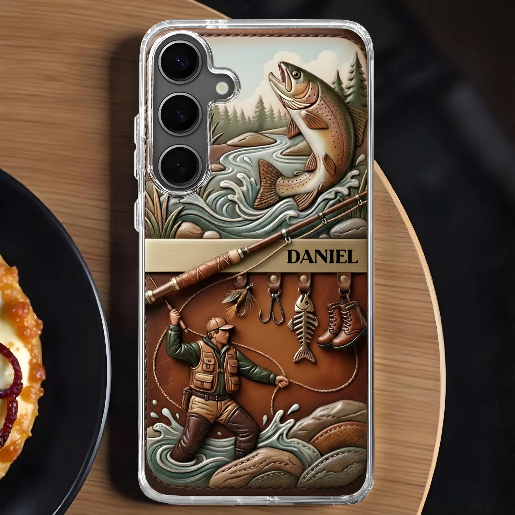 Personalized Fishing Phone Case for Dad with personalized design details for meaningful gifting image 7