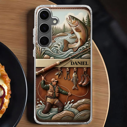 Personalized Fishing Phone Case for Dad with personalized design details for meaningful gifting image 7