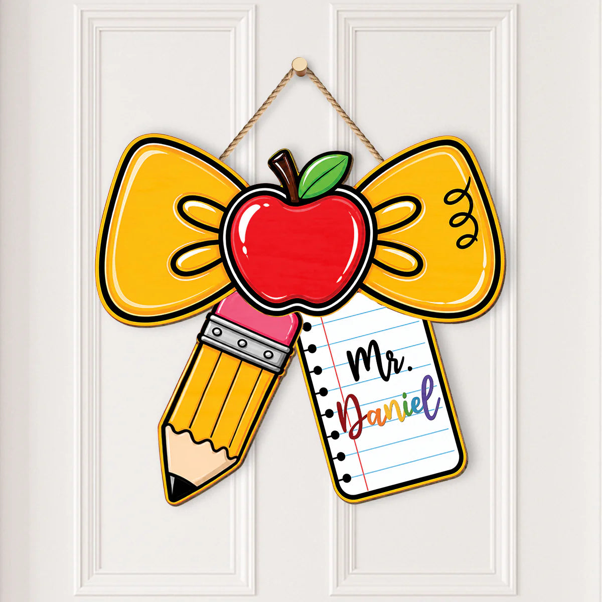 Custom Teacher Wood Sign personalization view for Teacher