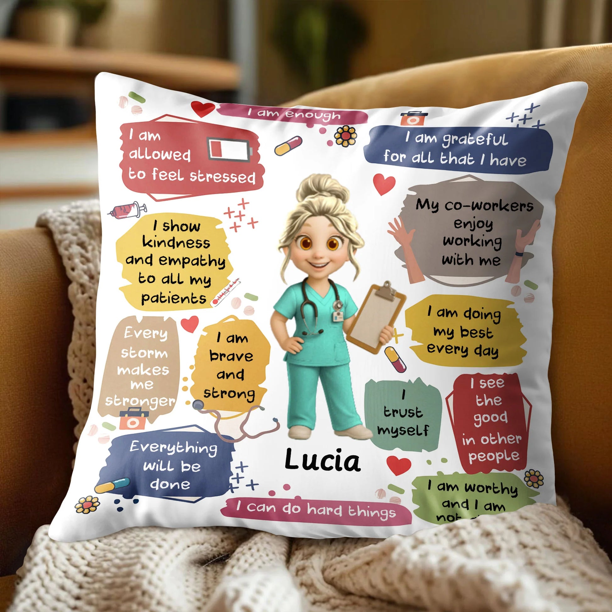 Pillow gift-ready design for Nurse