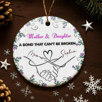 Mother & Daughter Bond With Hands And Heart