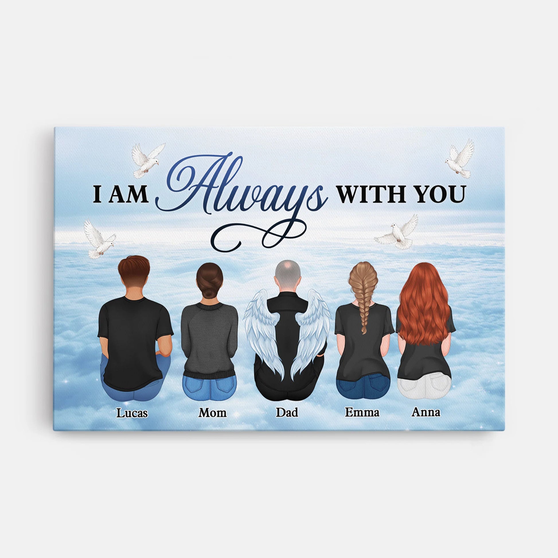 I Am Always With You Personalized Memorial Canvas / Poster - Custom Remembrance Gift for Loss of Loved One