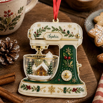 Personalized Baking Mixer Acrylic Ornament - Custom Christmas Keepsake Gift for Bakers