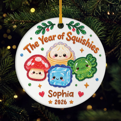 The Year of Squishies Personalized Ceramic Ornament - Christmas Keepsake Gift for Kids