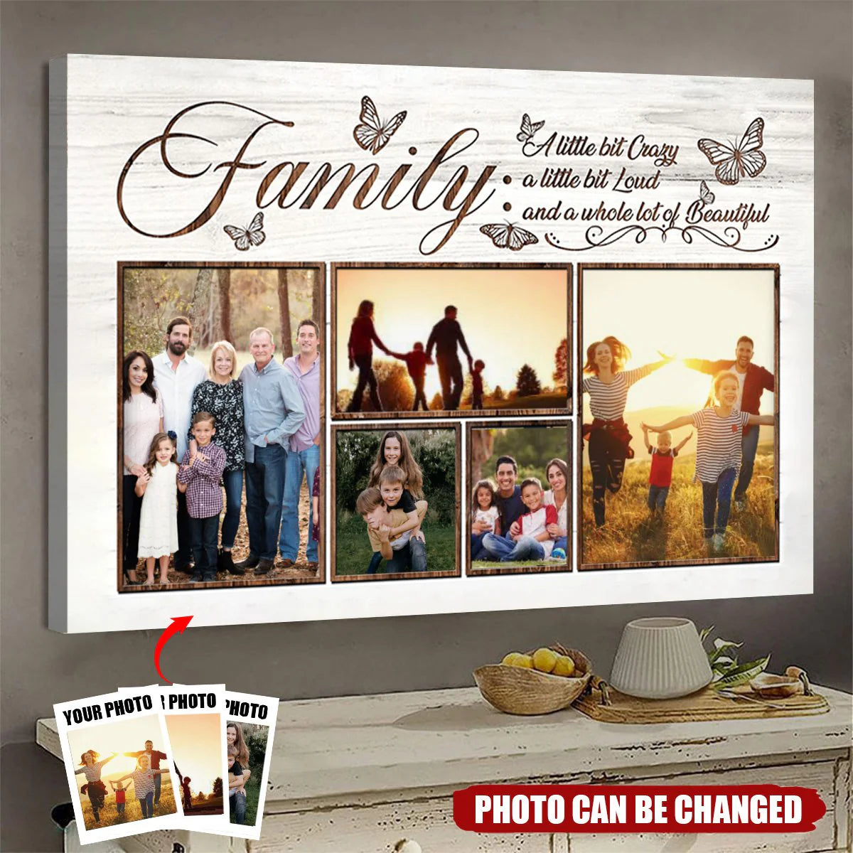 Custom Family Photo Collage for Grandma with personalized design details for meaningful gifting