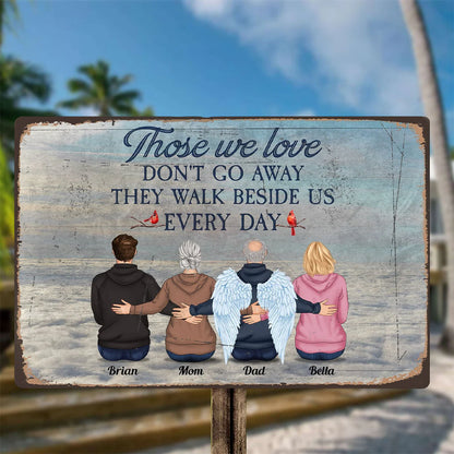 Metal Sign material and size view - Personalized Memorial Metal Sign