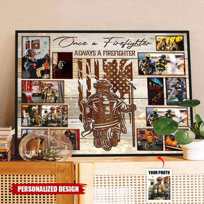Canvas / Poster material and size view - Custom Firefighter Canvas