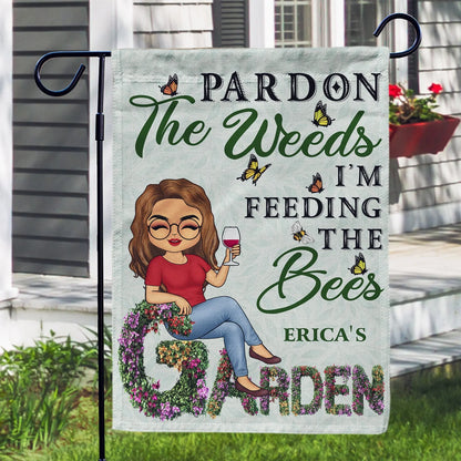 Beware A Crazy Plant Lady Lives Here - Personalized Garden Flag for Plant Lovers