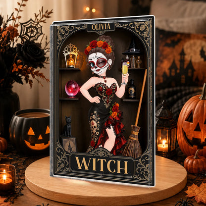 Witch Custom Acrylic Plaque - Personalized Halloween Keepsake