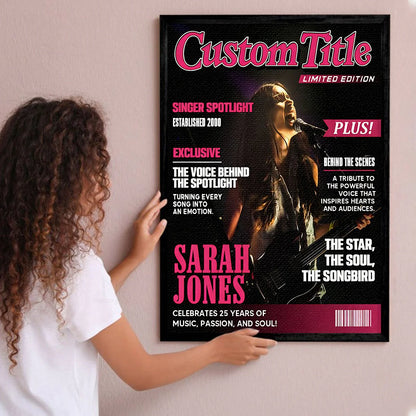 Personalized Singer Magazine Cover Poster personalization view for Daughter/Granddaughter