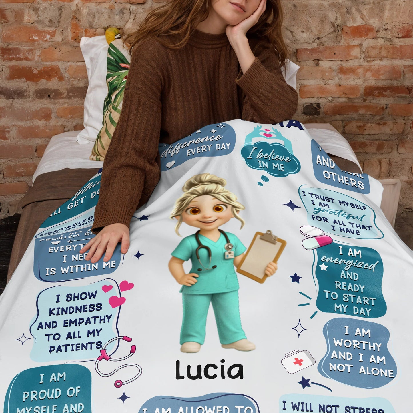 Personalized Nurse Blanket personalization view for Nurse