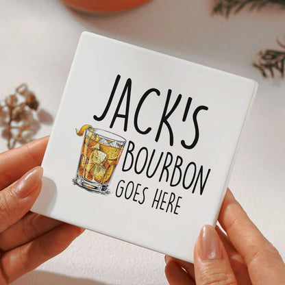 Personalized ceramic coaster with custom drink design for Father's Day gift image 7