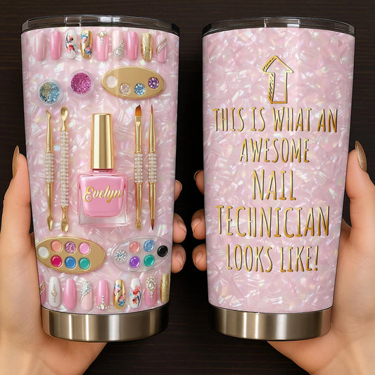 Personalized Nail Tech Tumbler for Best Friends with personalized design details for meaningful gifting