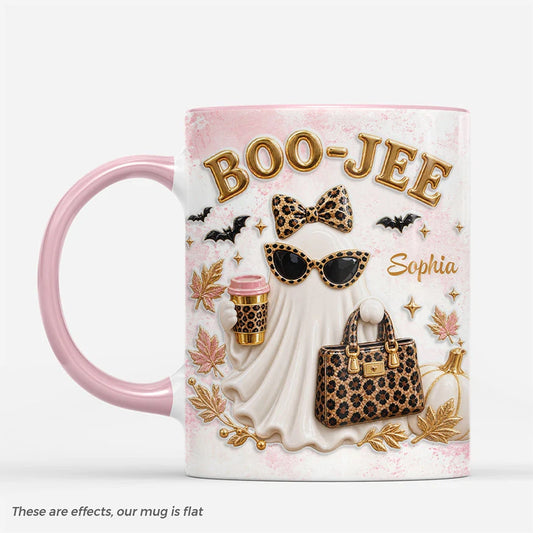 Boo-Jee Ghost Personalized Mug - Cute Boujee Halloween Coffee Cup for Best Friends