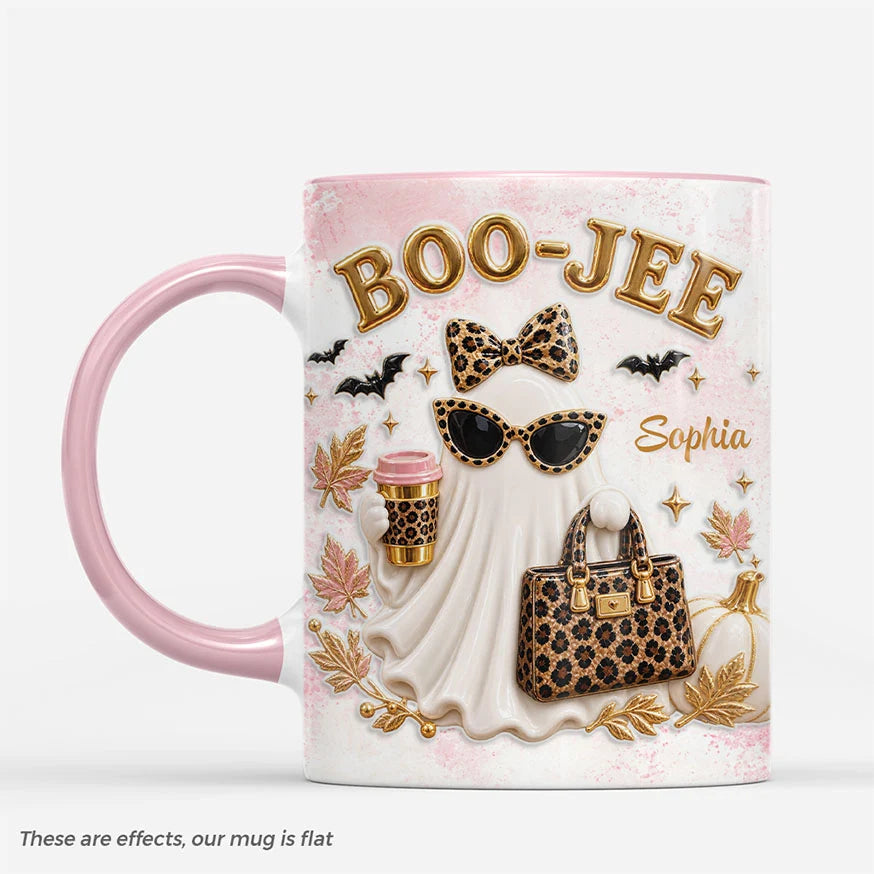 Boo-Jee Ghost Personalized Mug - Cute Boujee Halloween Coffee Cup for Best Friends