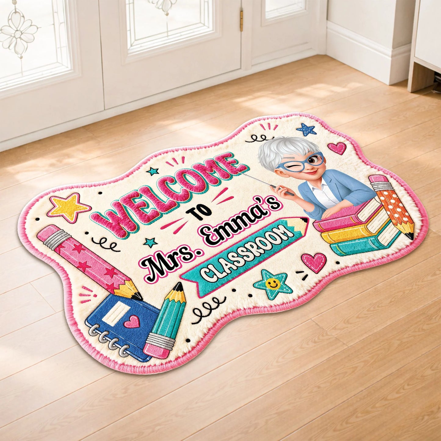 Custom Teacher Classroom Doormat personalization view for Teacher