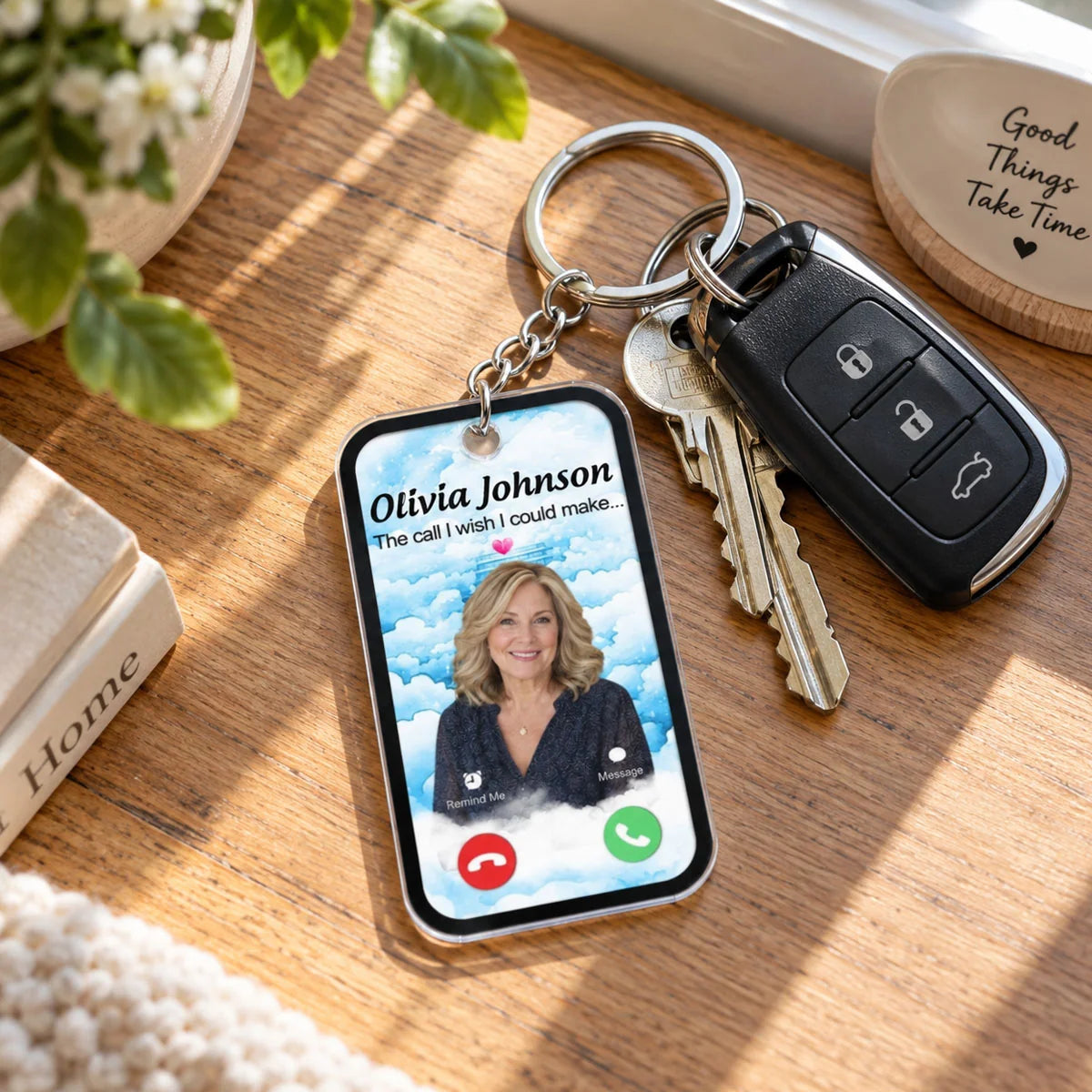 The Call I Wish I Could Take Personalized Acrylic Keychain - Memorial Keepsake for Family