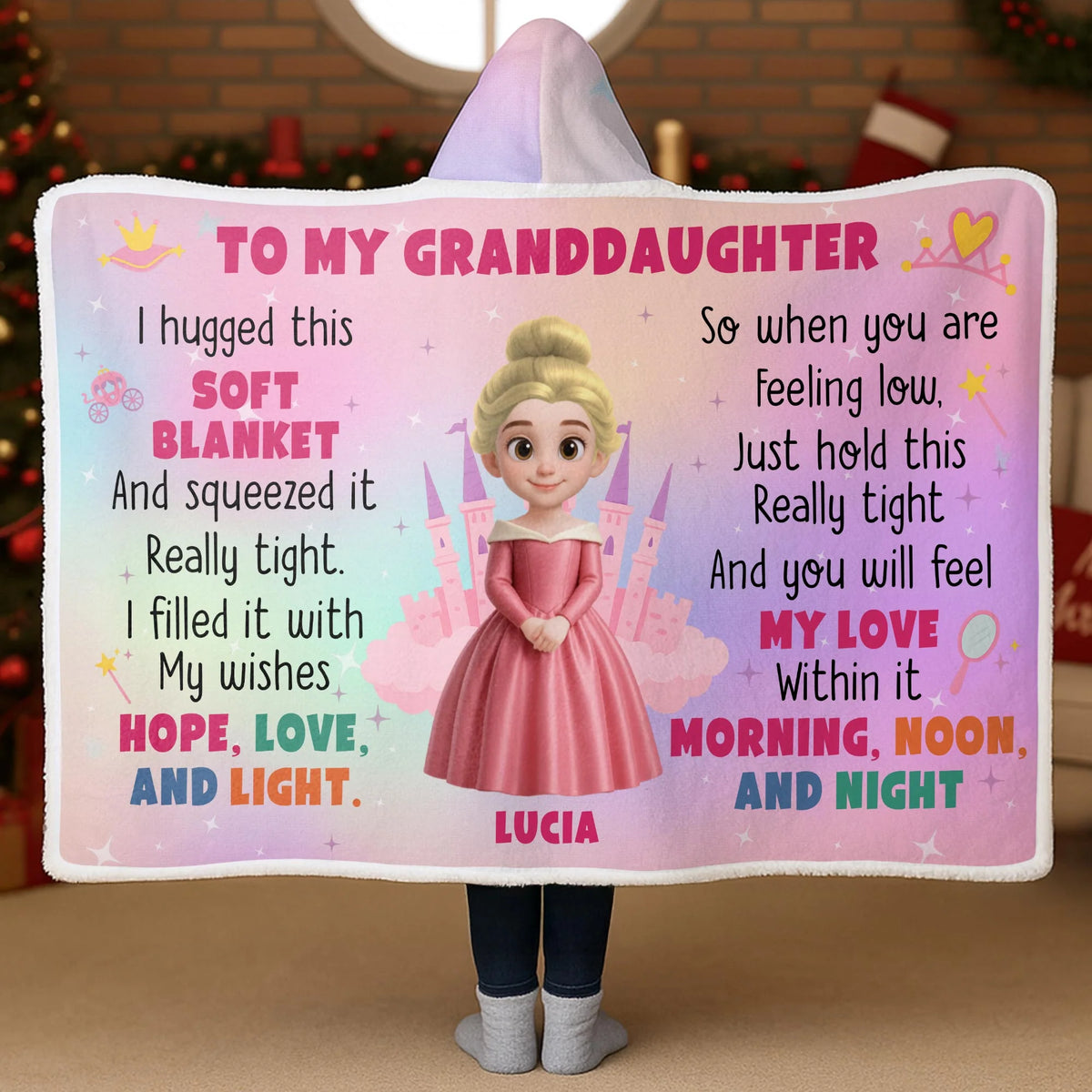 To My Granddaughter Princess And Castles Blanket