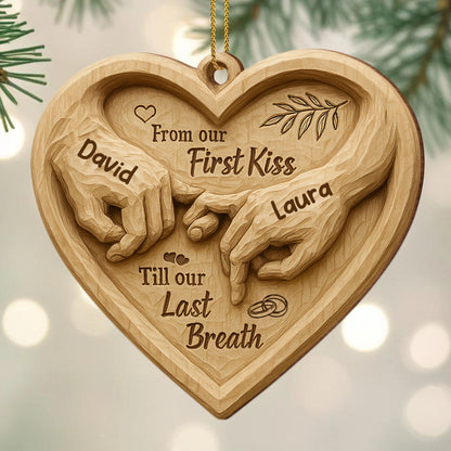 Custom Couples Ornament for Wife with personalized design details for meaningful gifting image 7